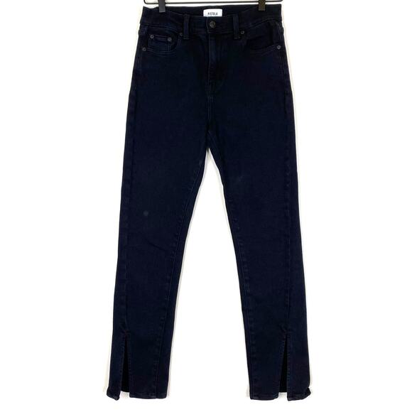 Pistola Teagan High Rise Twisted Jeans Womens Sz 27 Vinyl Black Slim Straight - Picture 1 of 12